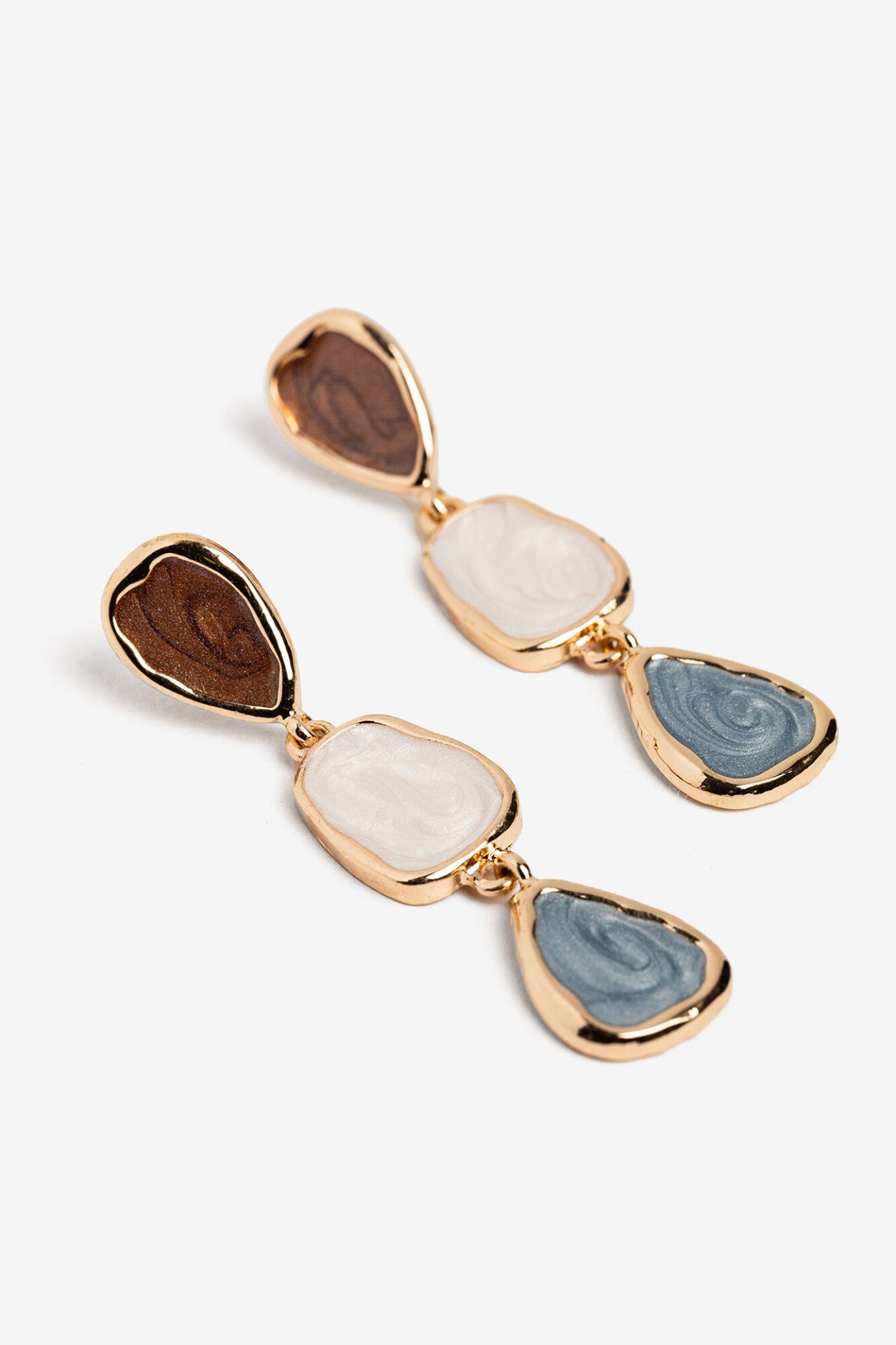 Vilanova Pendientes Largos Esmaltados Tricolor