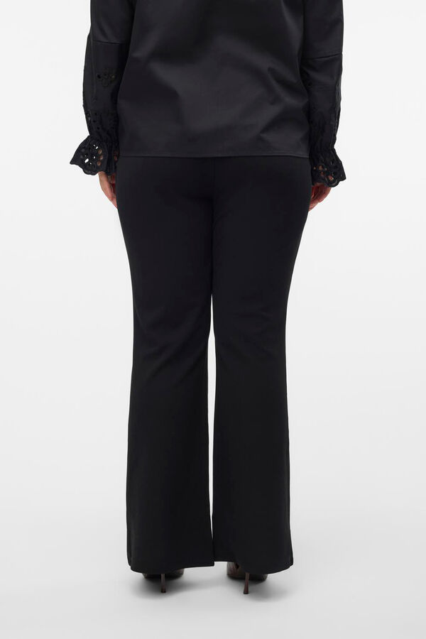 Cortefiel Bell-bottom pants plus size  Black