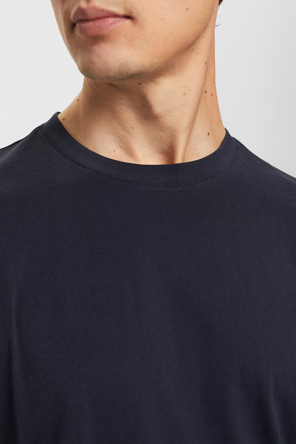 Cortefiel Camiseta básica slim fit algodón Azul marino