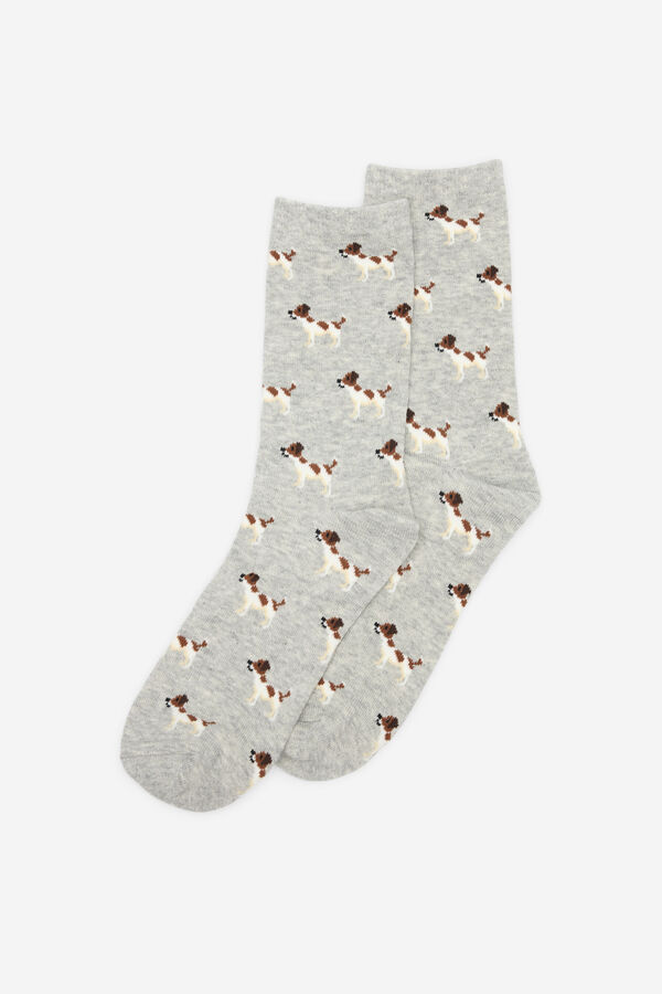Cortefiel Long dog sock Grey