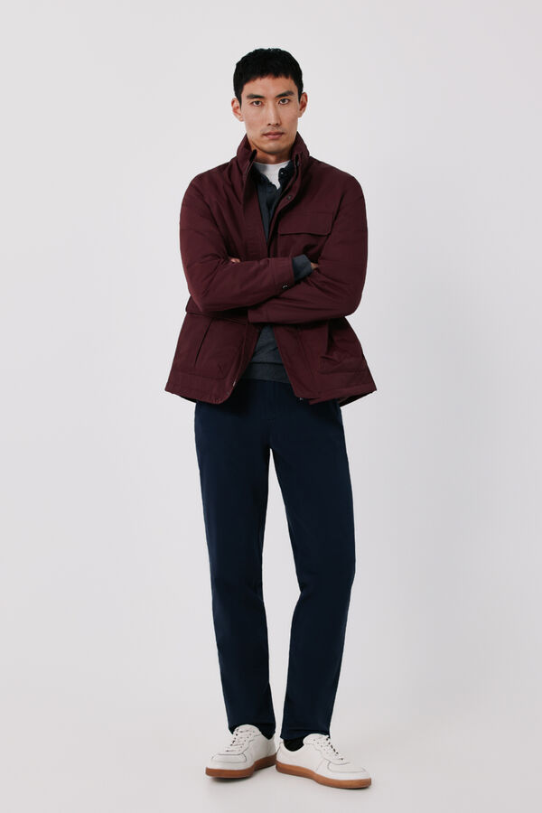 Cortefiel Field jacket with 3 pockets Maroon
