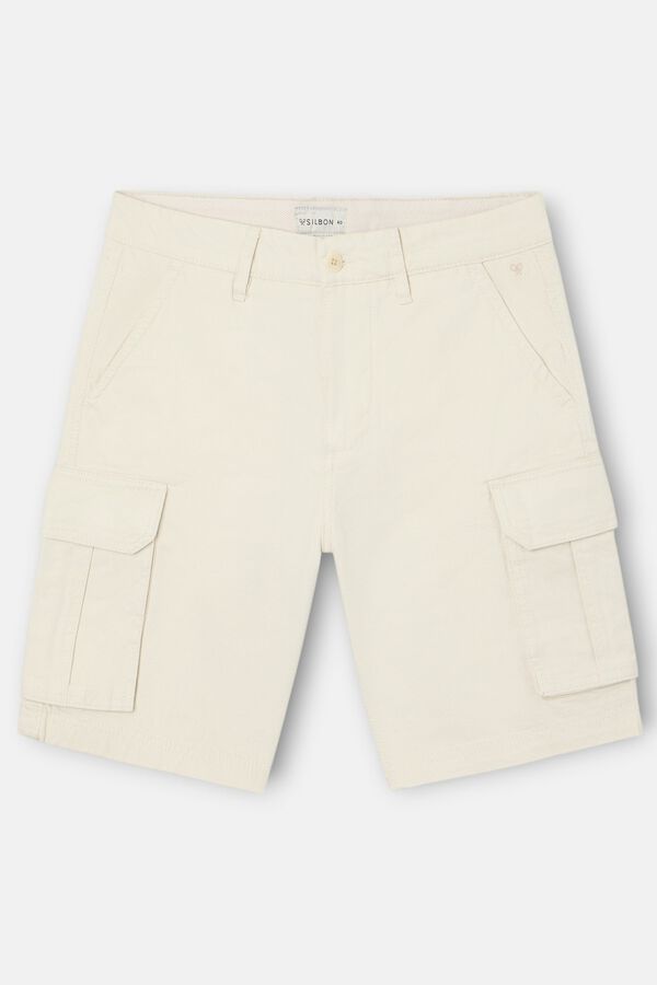 Silbon Bermuda cargo Ecru