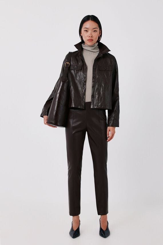 Legging de mujer de polipiel elástica