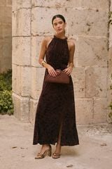Pol&iacute;n Et Moi Vestido de convidada Maelia Castanho