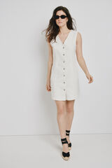 Vero Moda Vestido corto denim Blanco