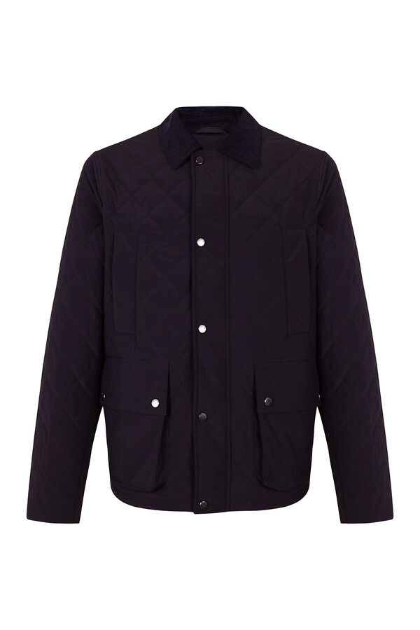 Cortefiel Diamond quilted jacket Navy