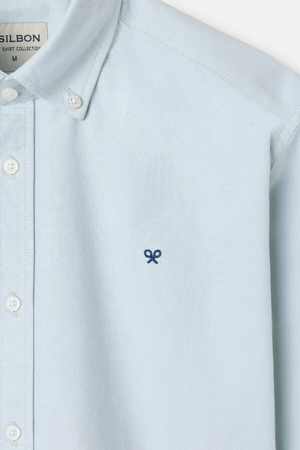 Silbon Raquete de camisa esportiva Oxford Verde