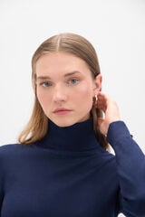 Cortefiel Polo neck jumper Navy