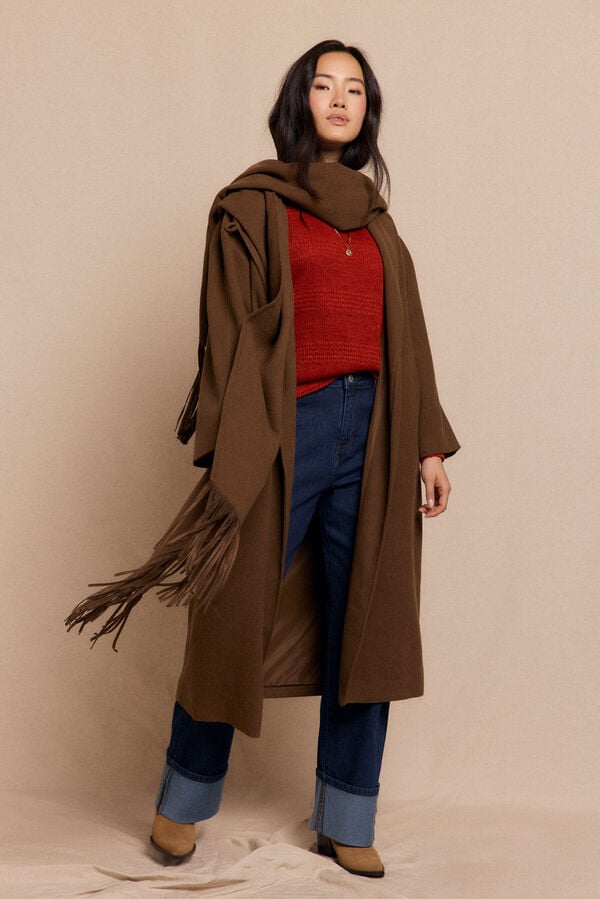 Slowlove Sobretudo cachecol Verde