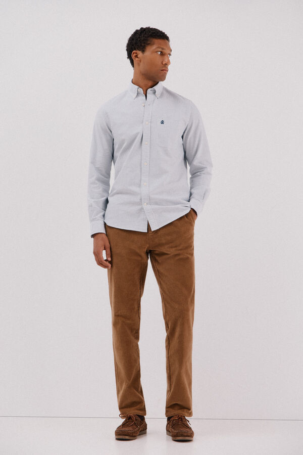 Cortefiel Pantalón chino pana Camel