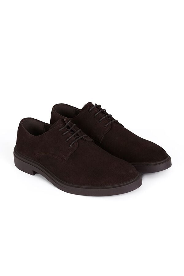Cortefiel Lace-up sport shoes Dark brown