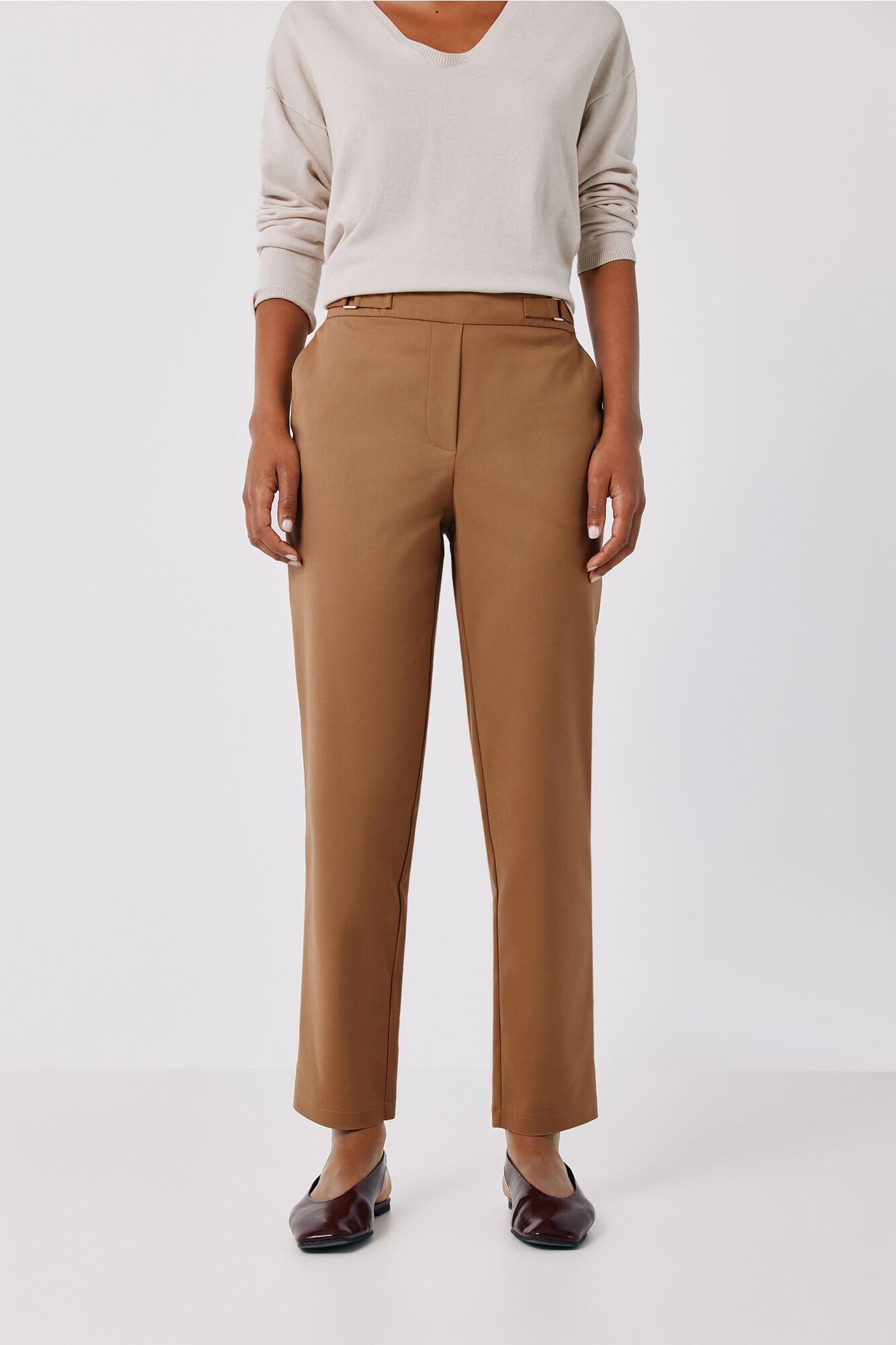 Cortefiel Straight trousers with elasticated back