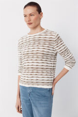 Cortefiel Jersey-knit textured jumper Kaki