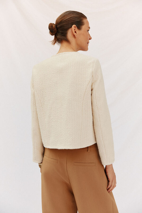 Cortefiel Structure jacket Ivory