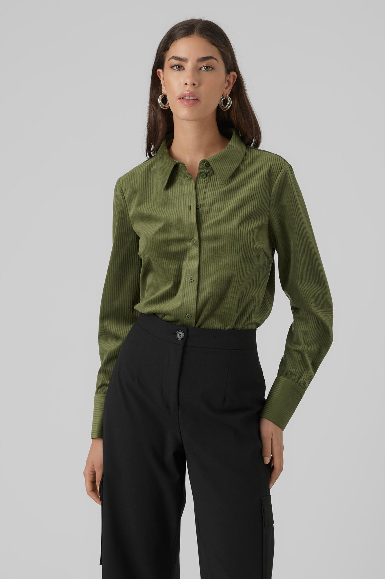 Camisa pana verde best sale