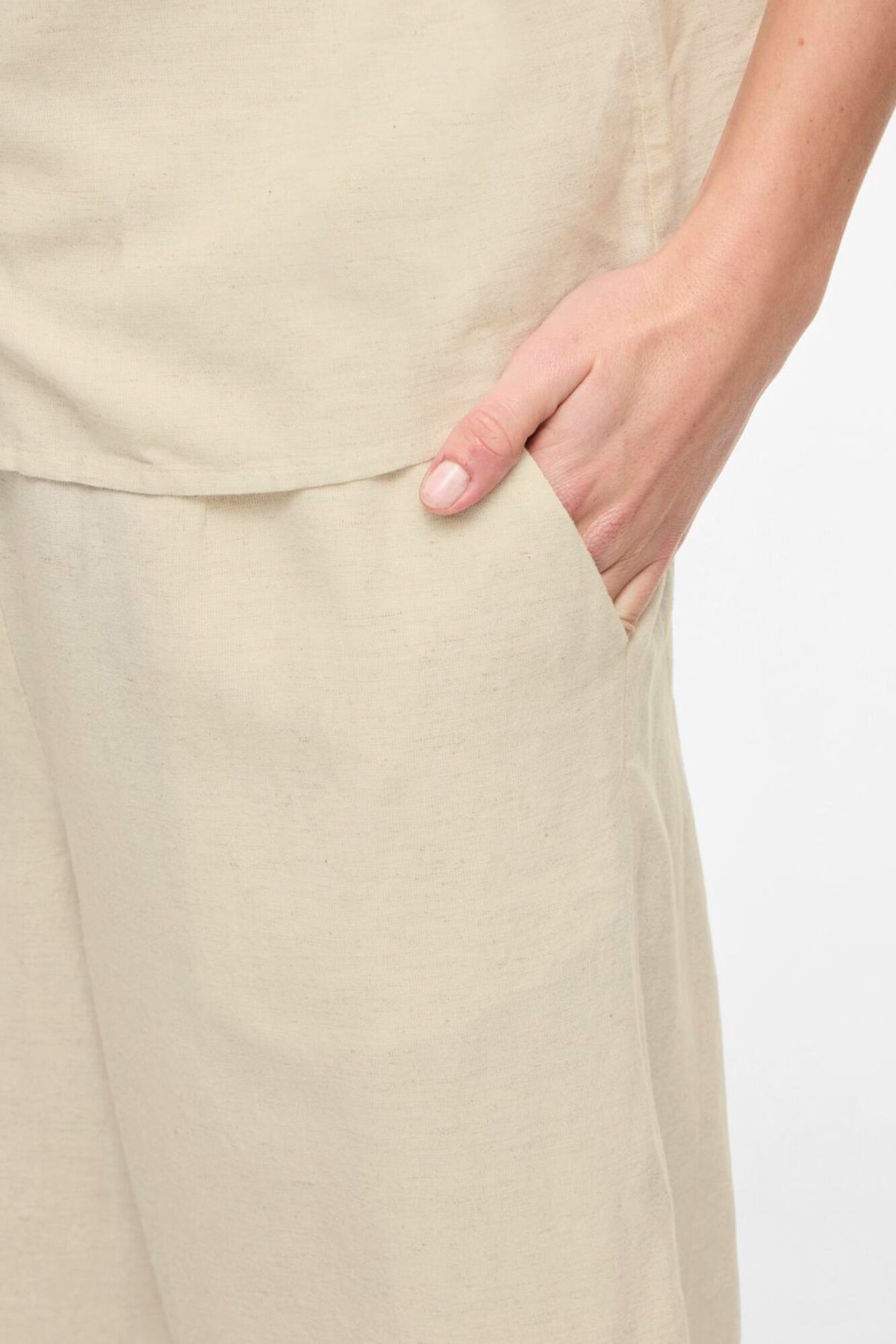 Vila Cal&ccedil;a culotte de linho para mulher