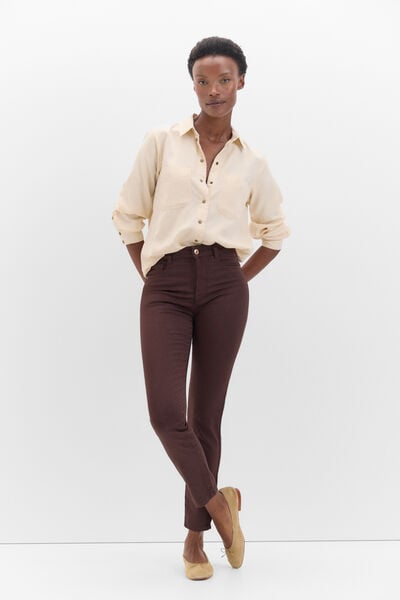 Cortefiel Pantalones Sensational Color Brown