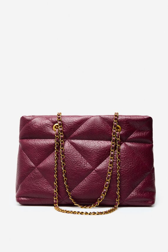 Bolso shopper acolchado cadenas