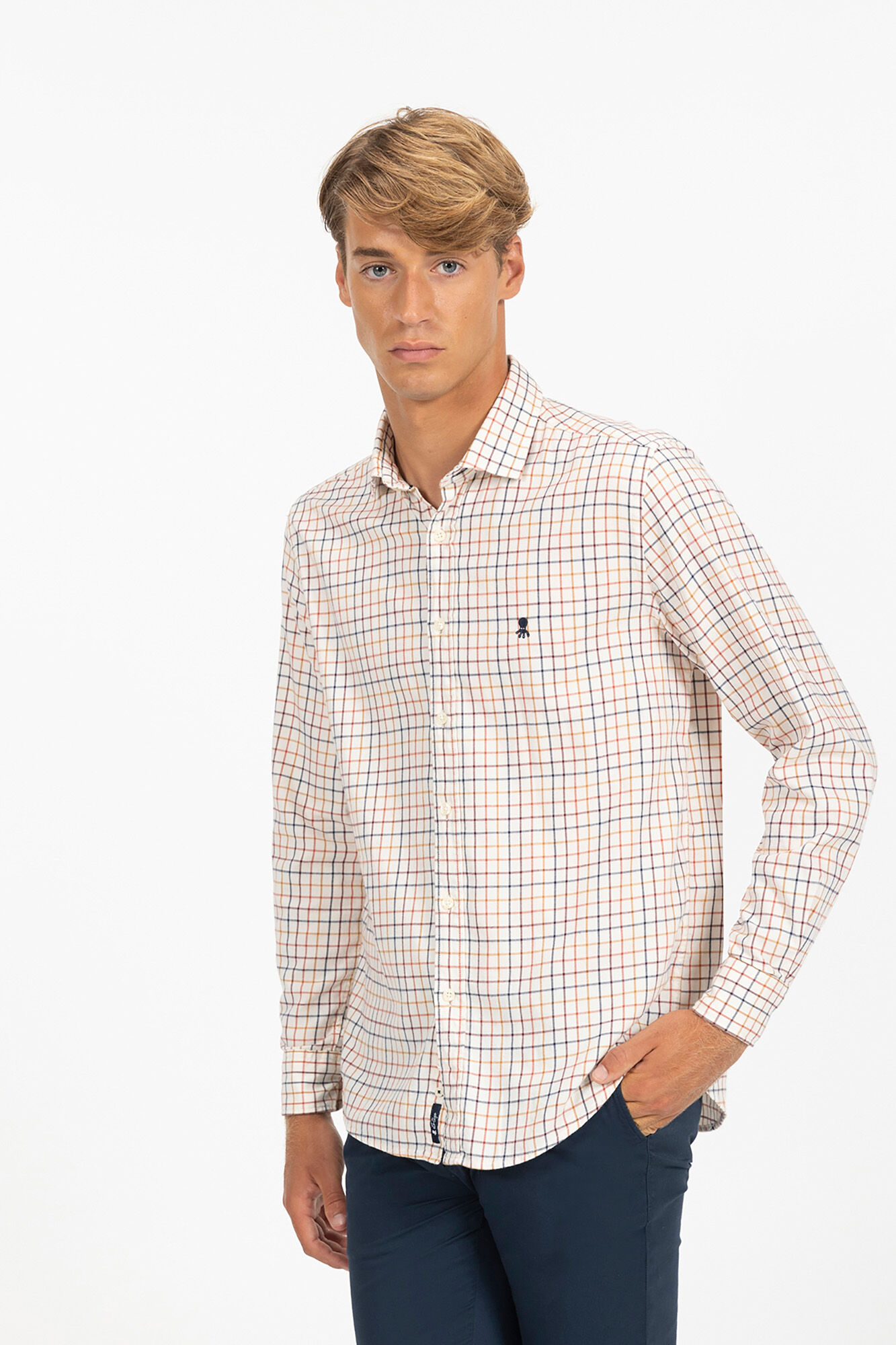 Camisa cuadros colores viyela Camisas de hombre Cortefiel