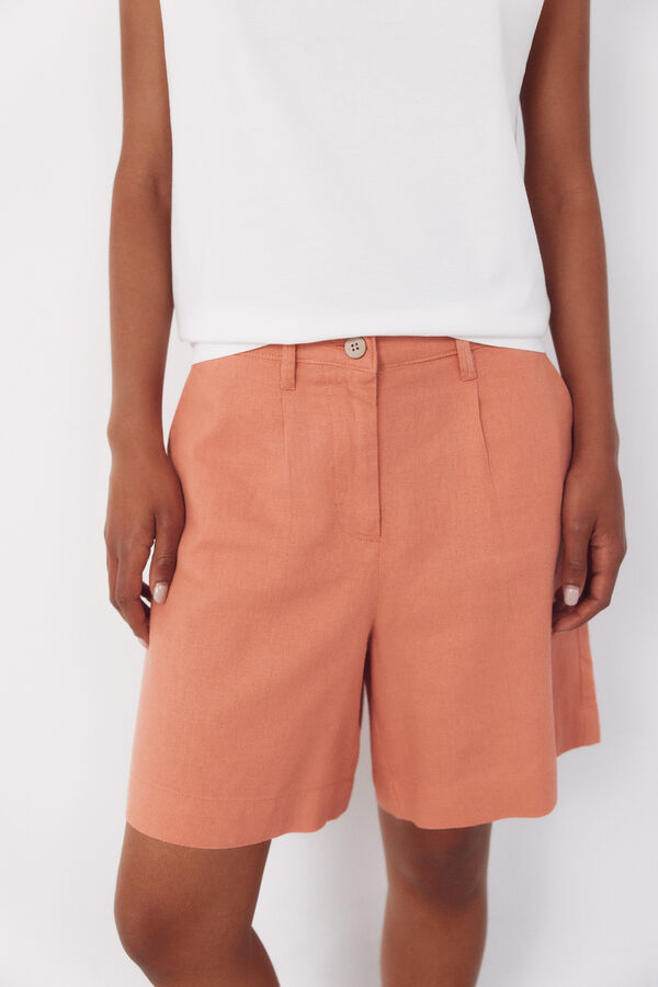 Cortefiel Bermudas de linho liso Subiu