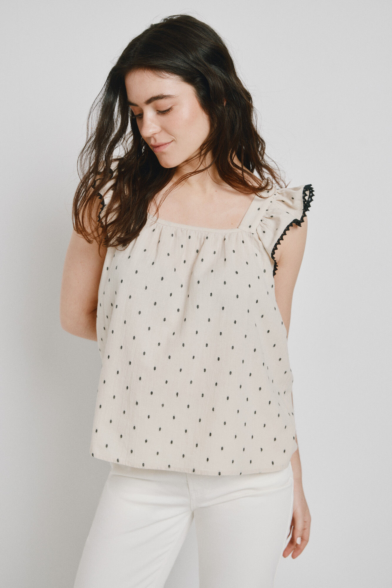 Vero Moda Top de tirantes con volantes