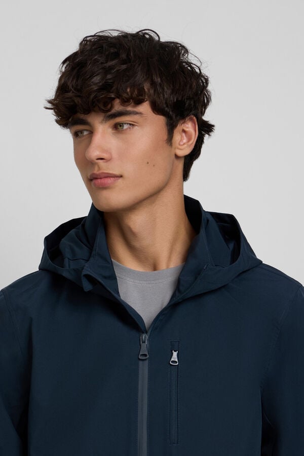 Silbon Casaco com capuz à prova de vento Azul