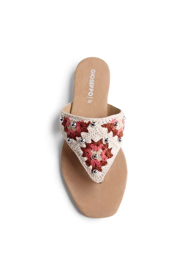 Gioseppo Sand&aacute;lias em crochet com tachas Isiolo Tostado