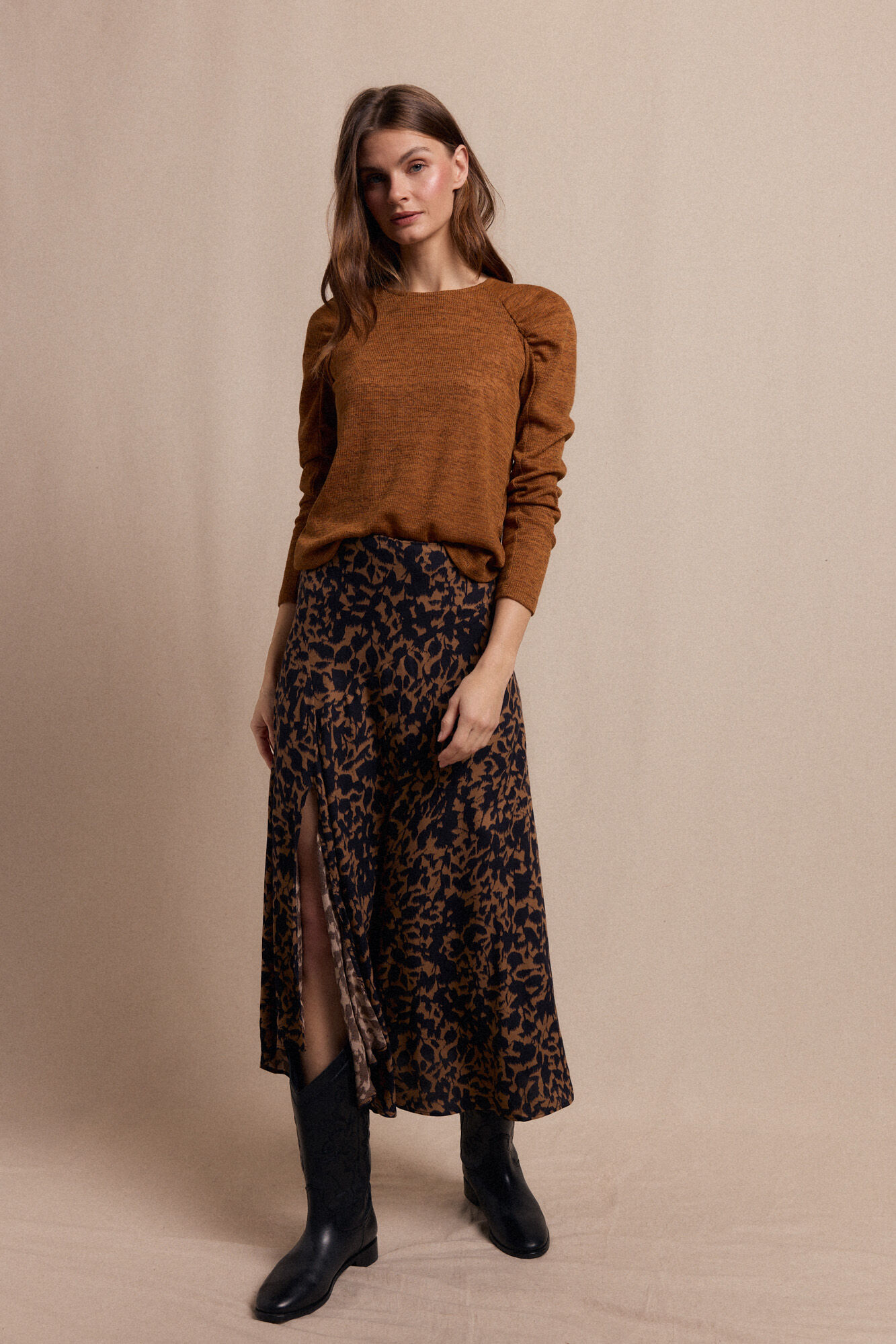 Slowlove Saia midi estampada