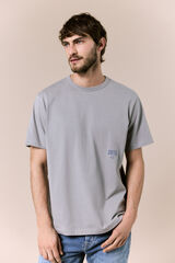 OOTO T-shirt lavada com logo Cinzento