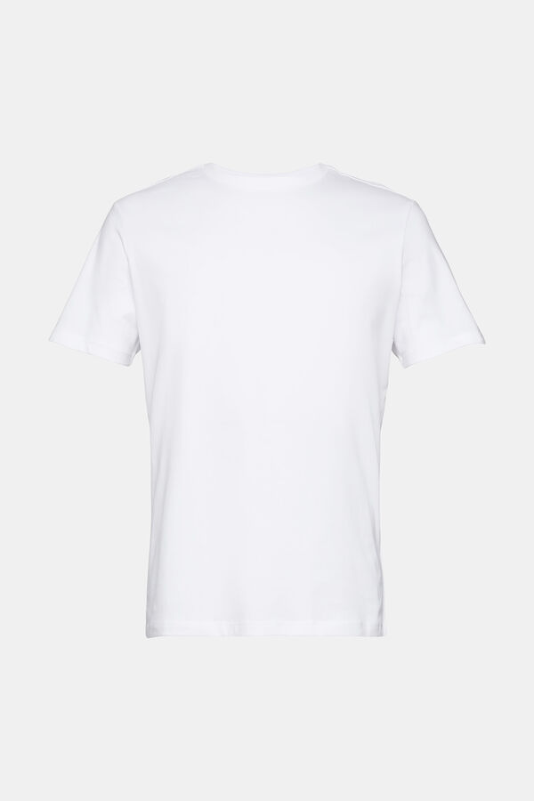 Cortefiel Essential slim fit cotton T-shirt White