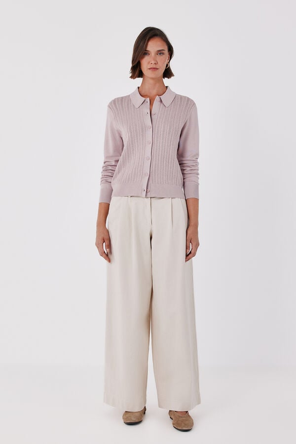 Cortefiel Polo neck jacket Pink