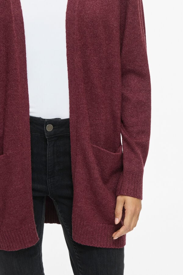 Vila Knit long cardigan Red