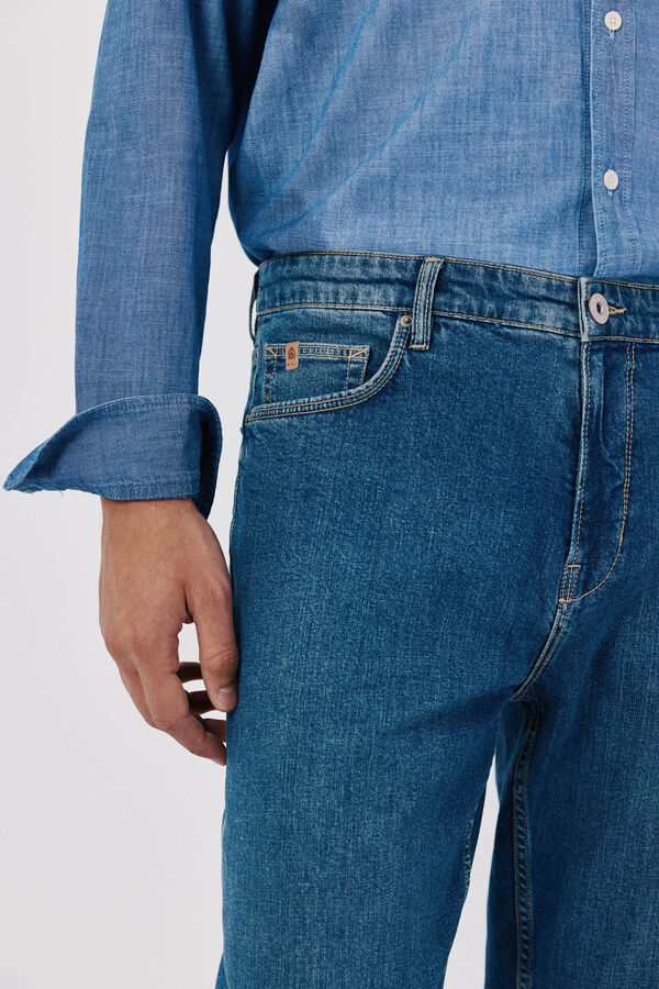 Cortefiel Lightweight slim tapered jeans Blue