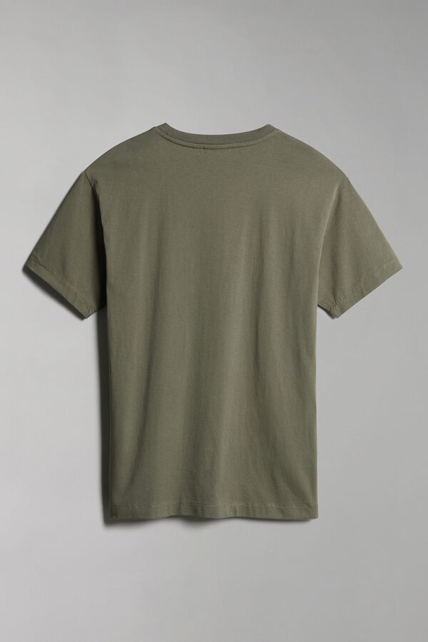 Cortefiel Box short-sleeved T-shirt Green