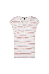 Cortefiel Striped structure T-shirt Blue