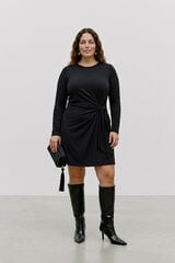 Vero Moda Curve Vestido curto com drapeado lateral Preto
