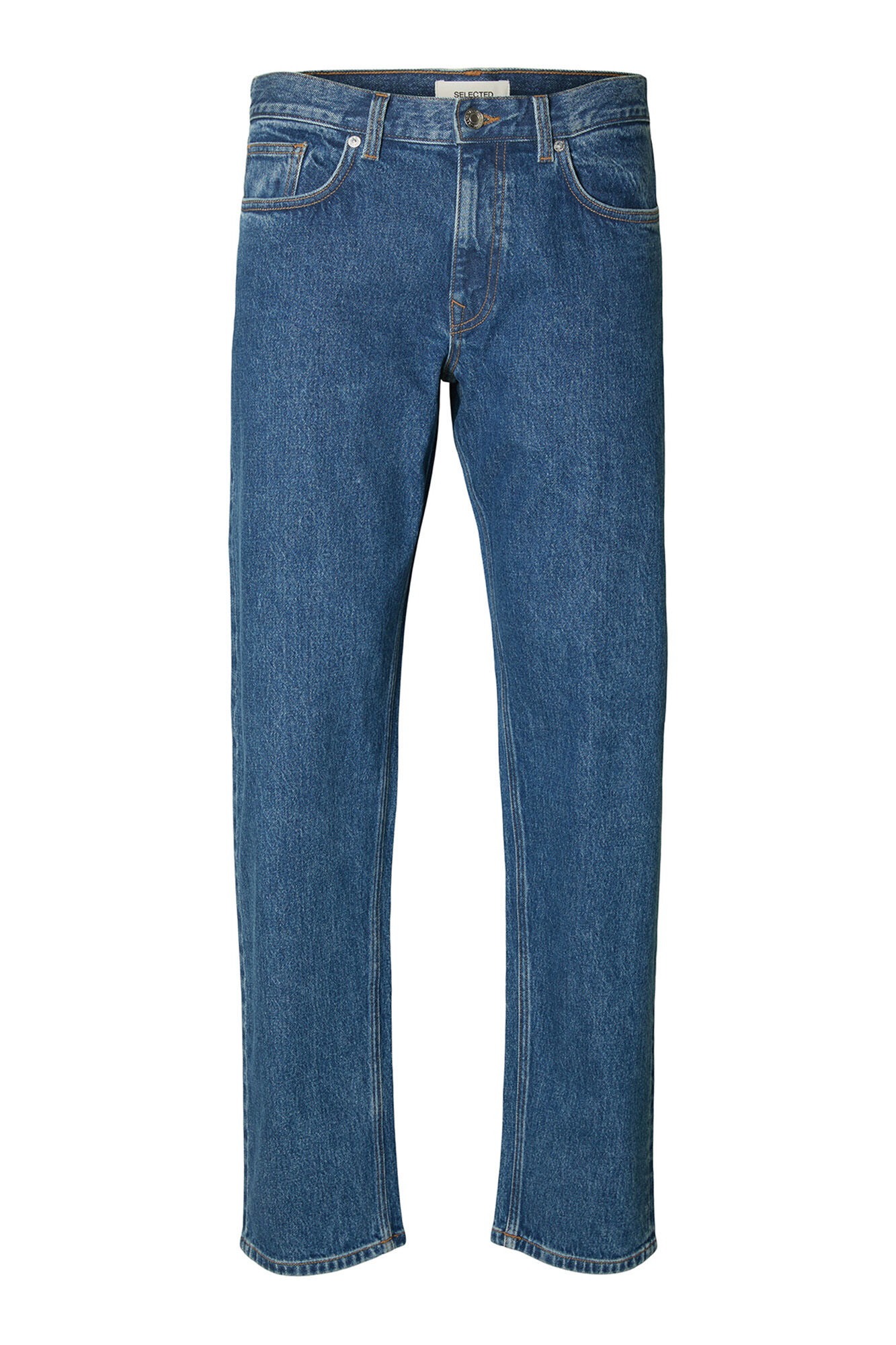 Selected Cal&ccedil;as jeans de corte reto