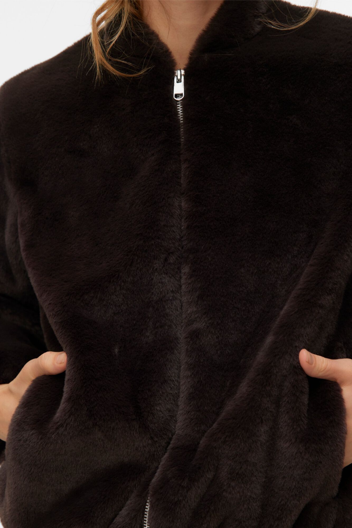 Vero Moda Casaco curto efeito pelo