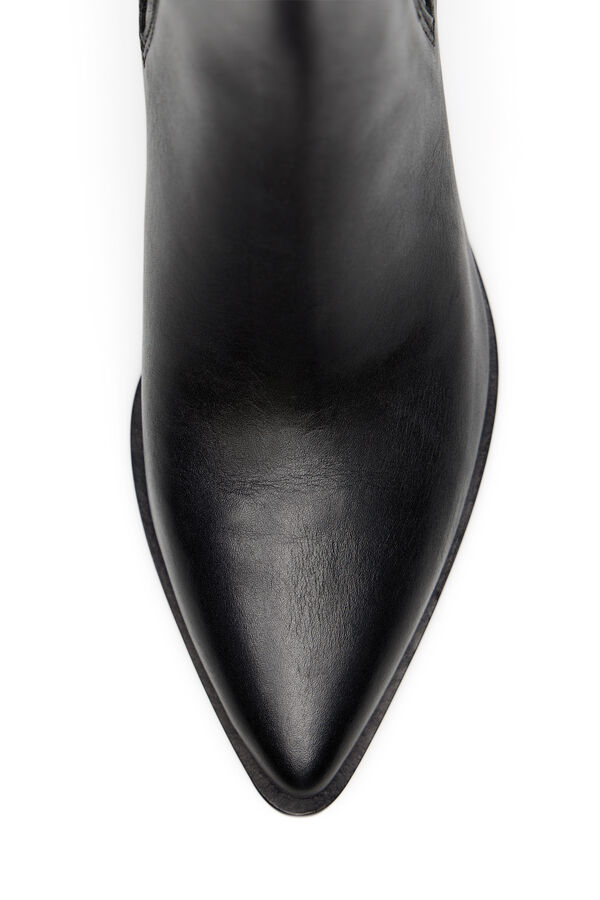 Cortefiel Botín elastico piel Negro