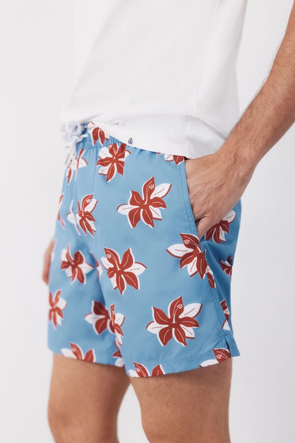 Cortefiel Floral print swimwear Green