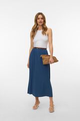 Vero Moda Saia midi em algod&atilde;o Azul