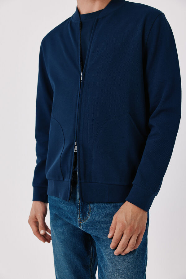 Cortefiel Structure cardigan Navy