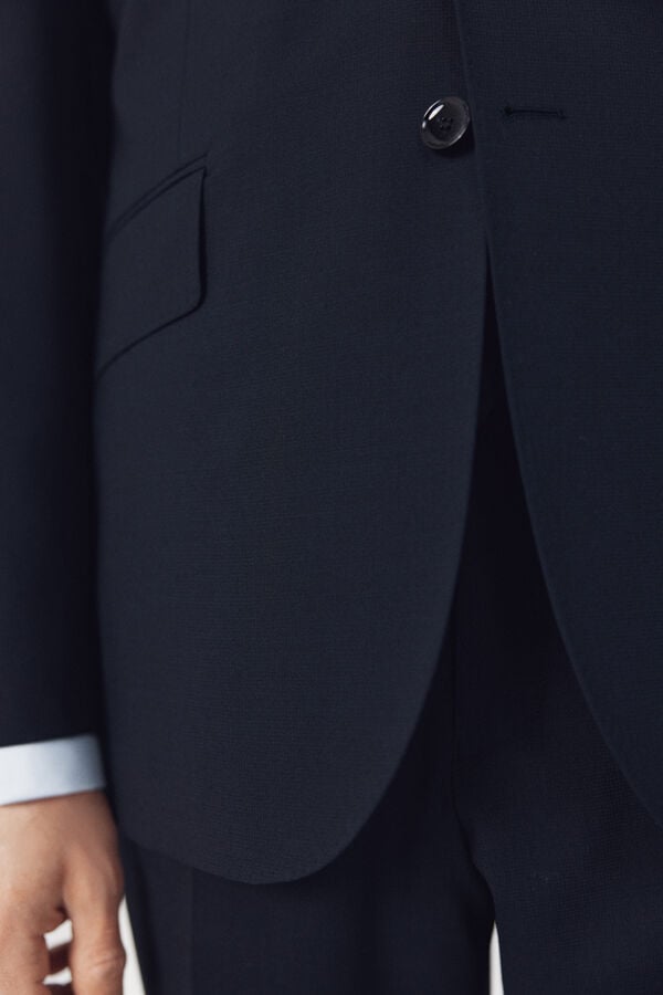 Cortefiel Blazer dynamic blue structure   Navy