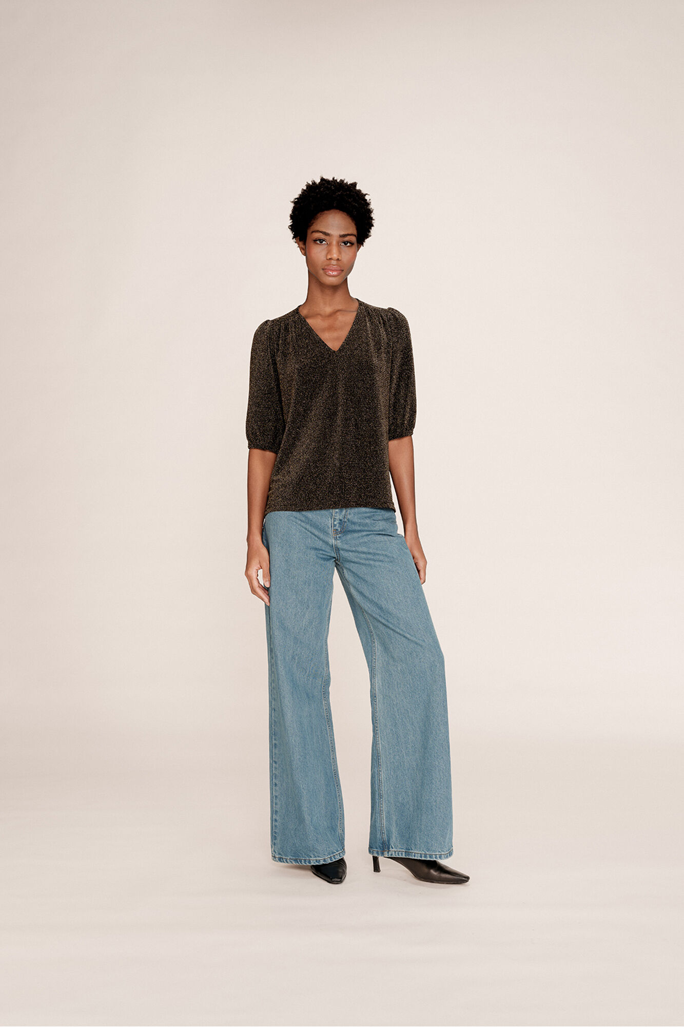 Grace & Mila Top largo de lurex 