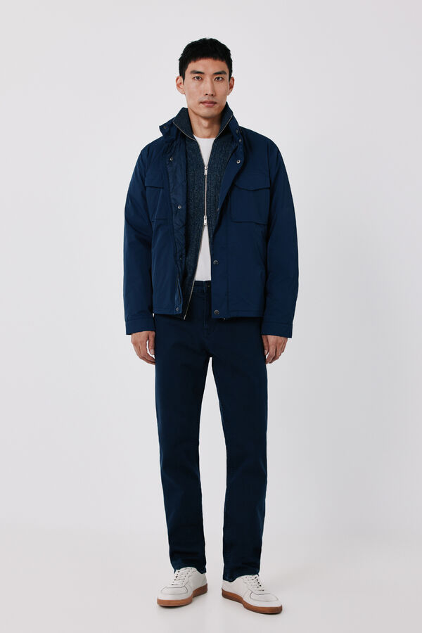 Cortefiel 4-pocket technical jacket Navy