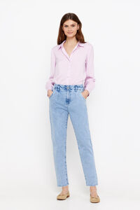 Cortefiel Slouchy paperbag trousers Blue