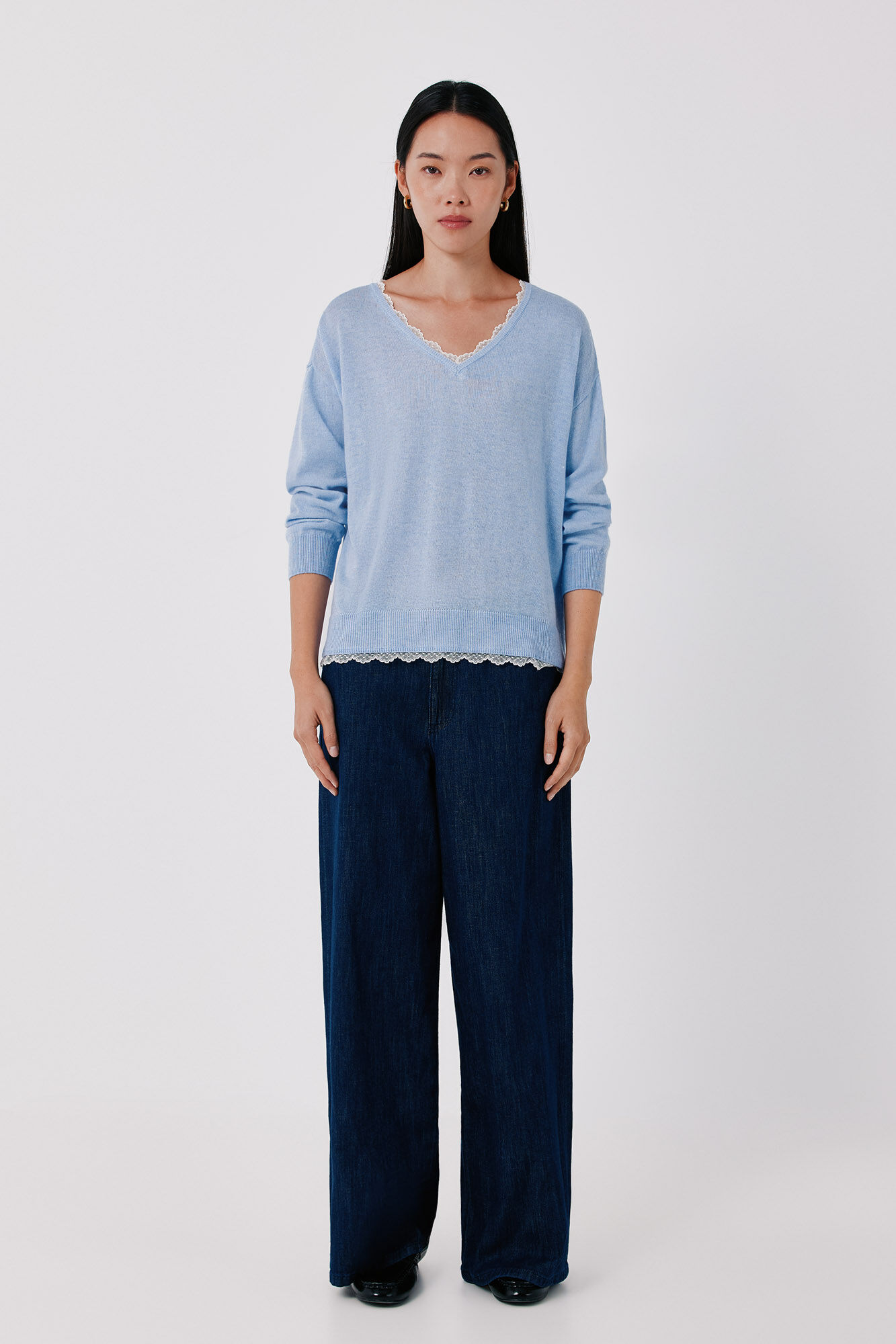 Cortefiel Appliqu&eacute; neckline jumper