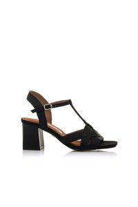 Cortefiel Woodit heeled sandals Black
