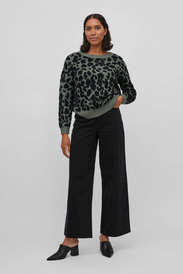 Vila Jersey animal print Verde