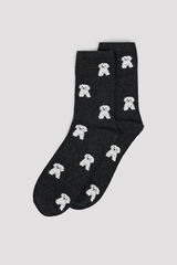 Cortefiel Poodle long socks Grey